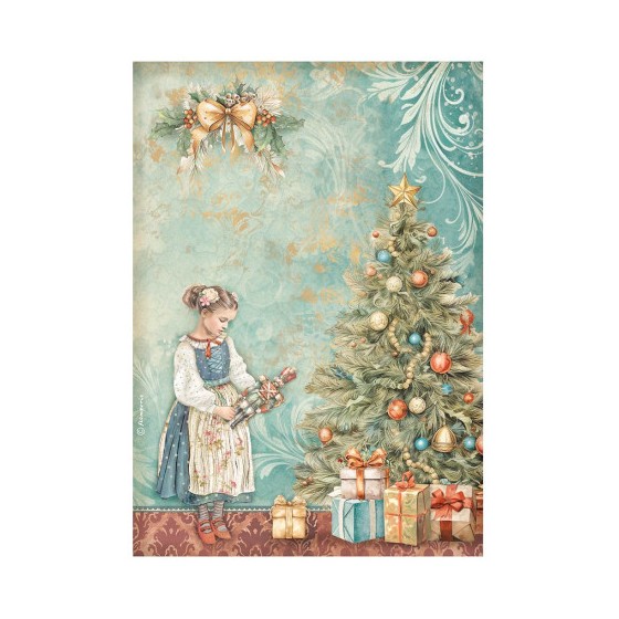 Papel de Arroz The Nutcracker Arbol de Navidad Stamperia A-4-