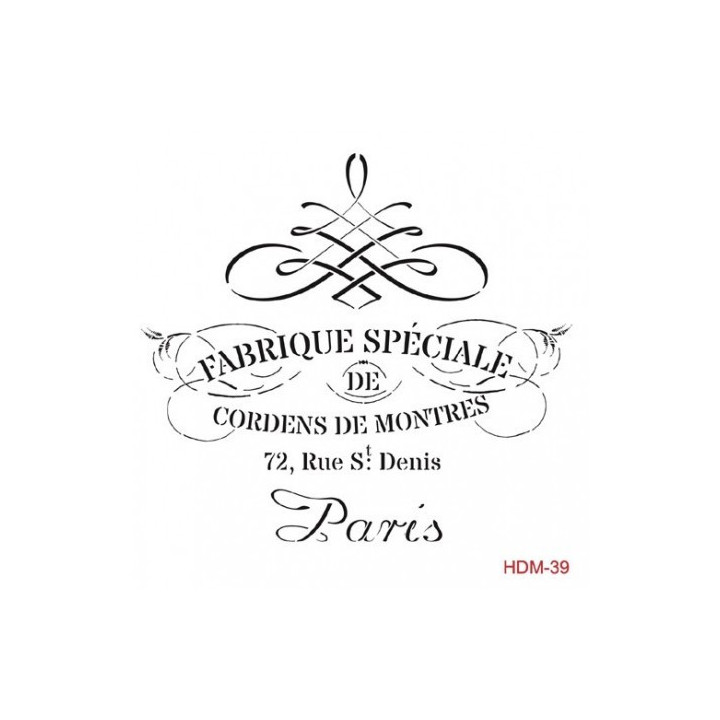 Stencil FABRIQUE ESPECIALE 39 25x25cm