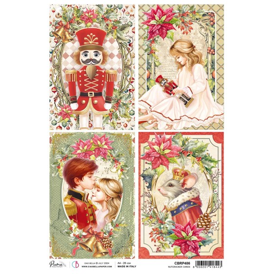 Rice Paper A4 Nutcracker cards