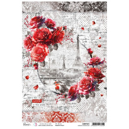 Rice Paper A4 Parisian Wonderland.