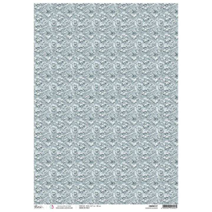 Rice Paper A3 Engraved Blossom