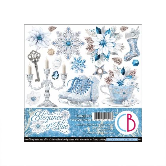 Elegance of blue Fussy Cut Pad 6x6"