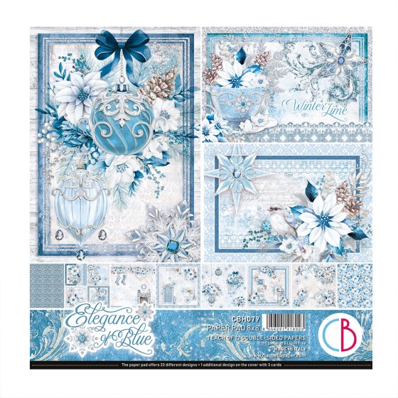 Elegance of blue Pad 8"x8" 12/Pkg