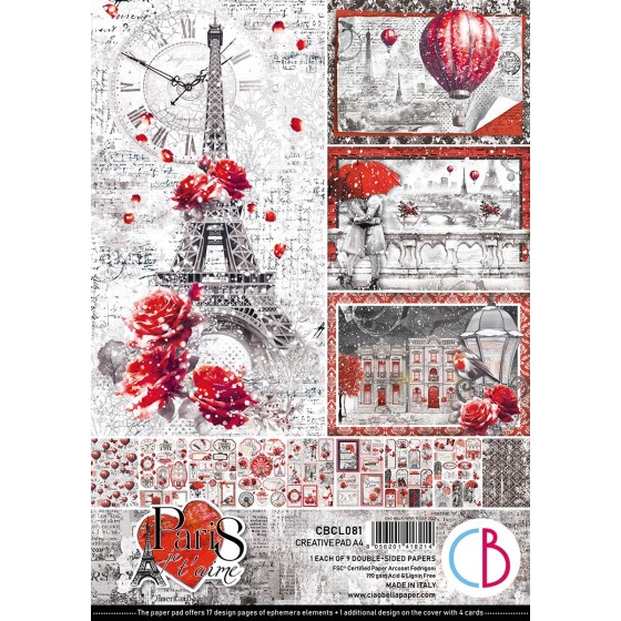 Paris Je t'aime Creative Pad A4