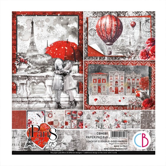 Paris Je T'aime Pad 8"x8" 12/Pkg