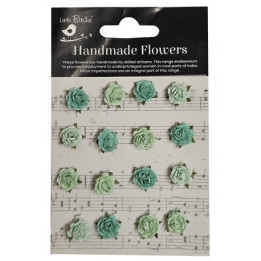 Little Birdie 16 pc Micro Roses Arctic Ice.***