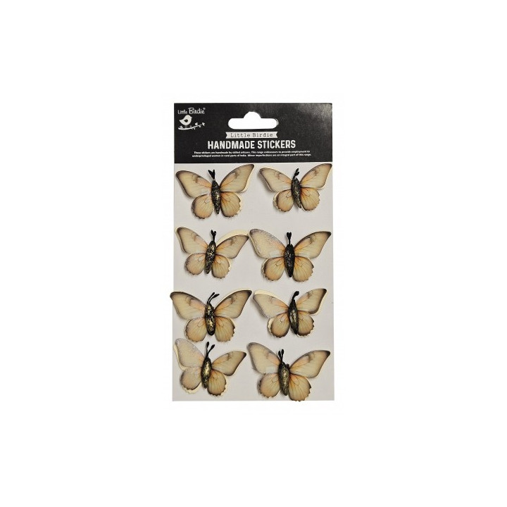 Little Birdie 8 pc Embellishment Butterfly Glint.***