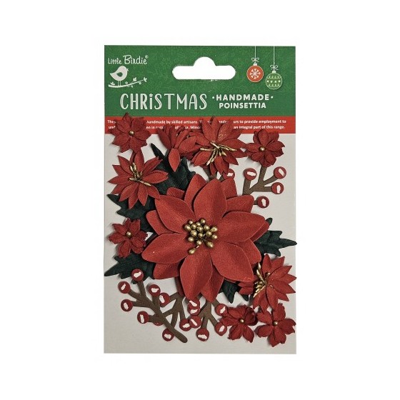 Little Birdie 10 pc Pretty Poinsettia