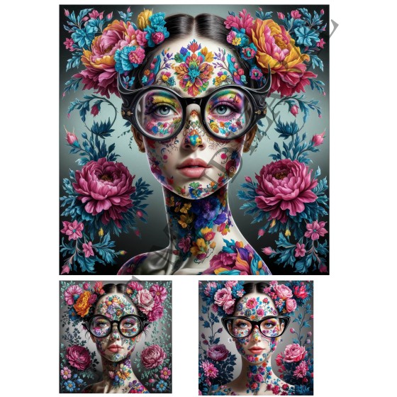 Transfer DTF  Chica con gafas-