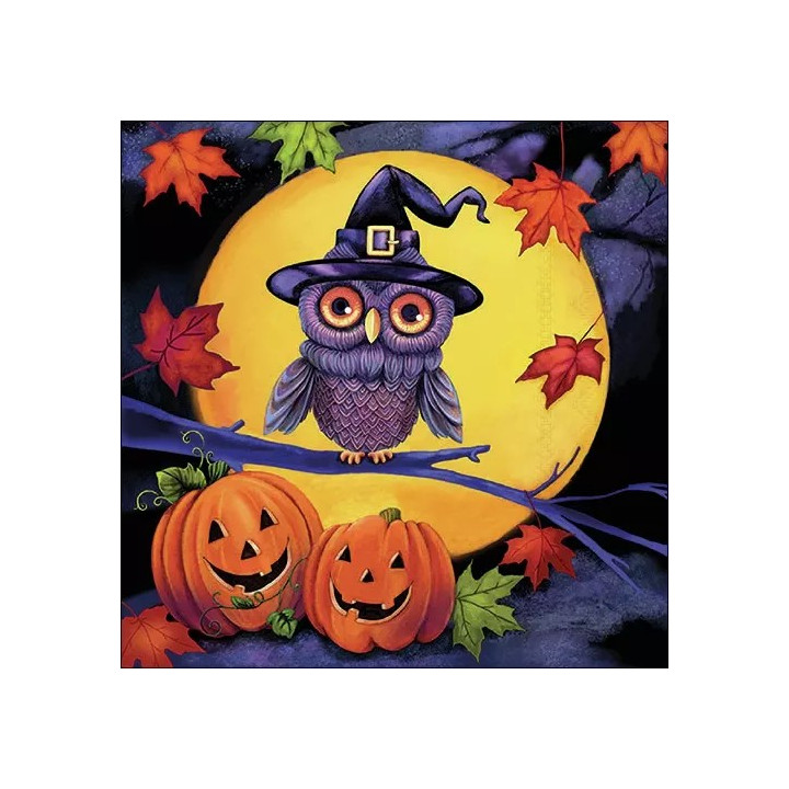Servilletas 33x33 cm - Halloween owl-