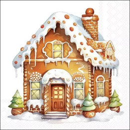 Servilletas 33x33 cm - Gingerbread house-