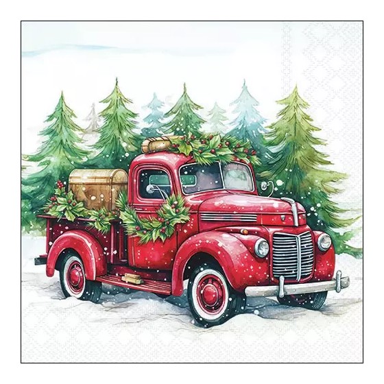 Servilletas 33x33 cm - Van in the snow-