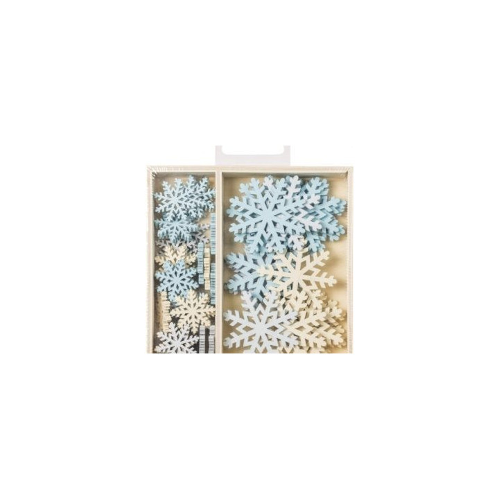 Siluetas Madera COLOR Caja 54 ud Copos-