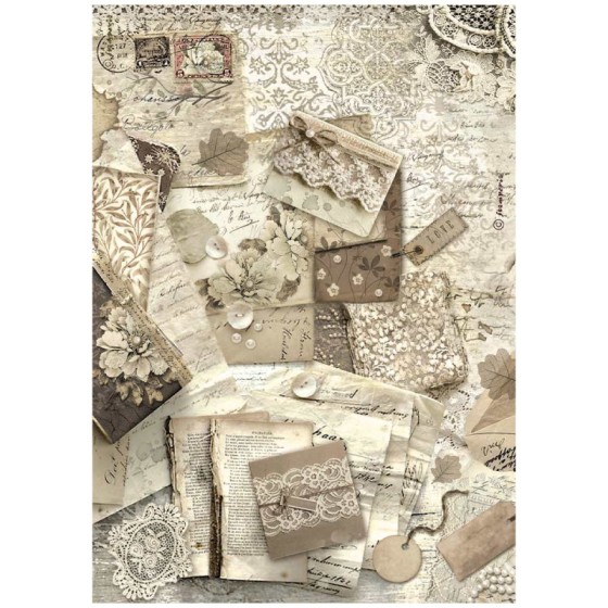 Papel de Arroz Old Lace Stamperia A-4