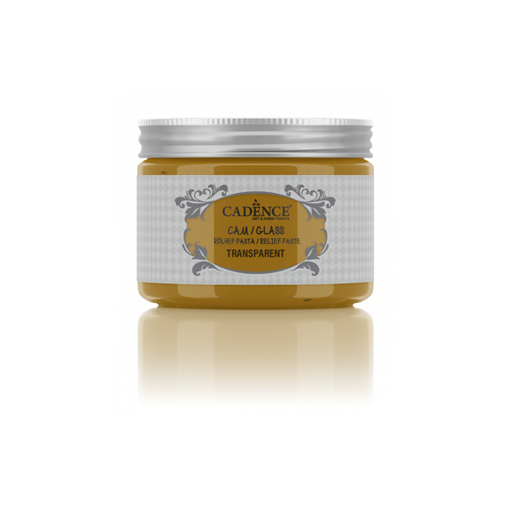 GLASS TRANSPARENT RELIEF PASTE Yellow 150ml.*