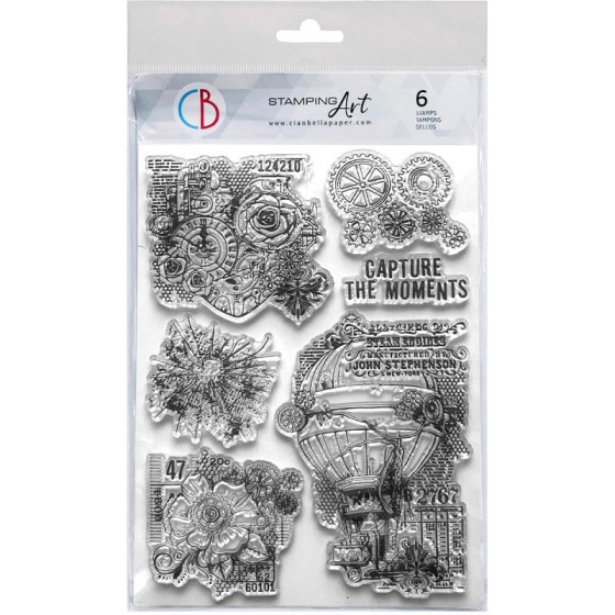 Clear Stamp Set 6x8" Gears...