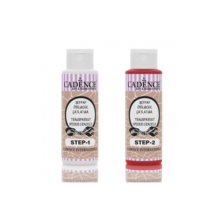 Transparent Spider Crackle RED 70+70ml