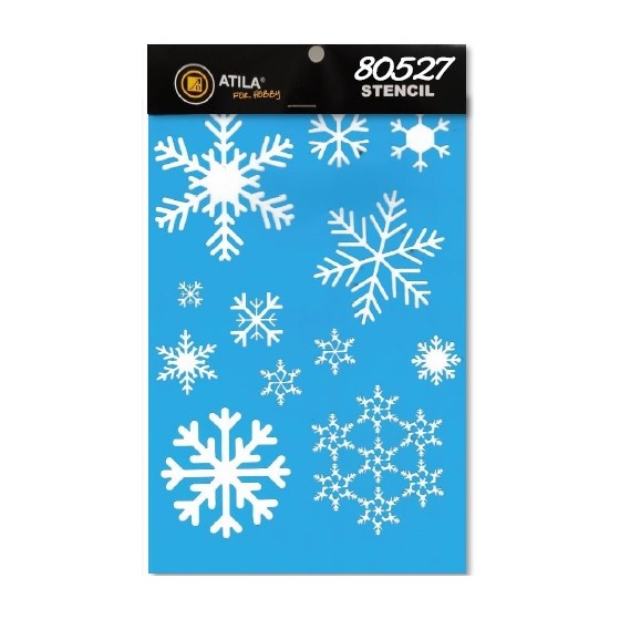 Stencil Flocos de Nieve 20x30