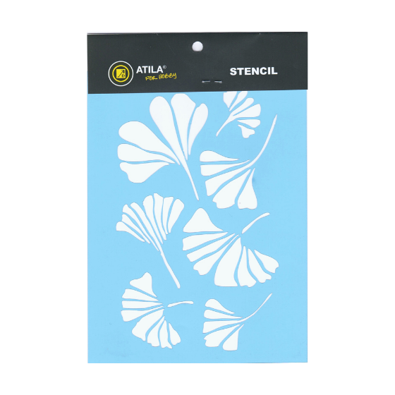 Stencil hojas ginkgo 20x30cm