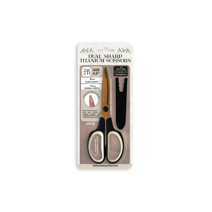 Tijeras de Titanio doble filo 6,8" Stamperia*