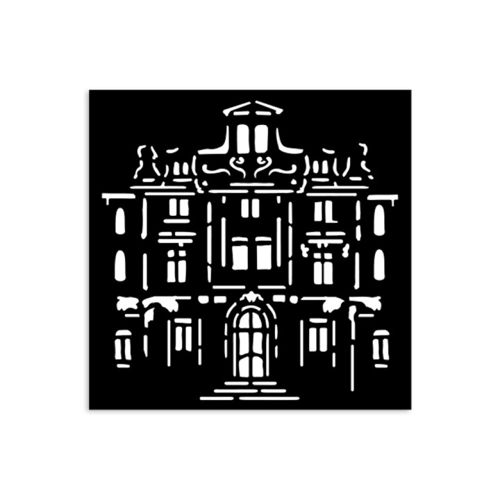 STENCIL Stamperia 12x12 cm ART OF TRAVELLING PALACE.*