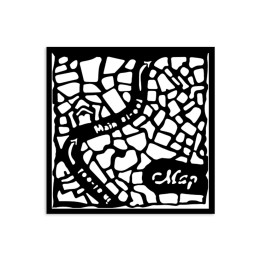 STENCIL Stamperia 12x12 cm ART OF TRAVELLING MAP.*