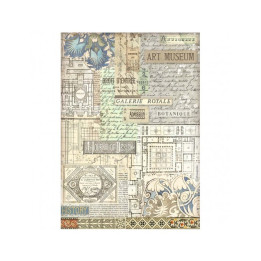 Papel de Arroz Art of Travelling boletos Stamperia A-4.*