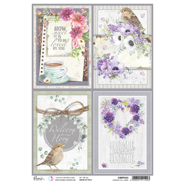 Rice Paper A4  Sparrow Hill Cards