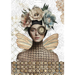 Papel de Arroz MUJER FLORES 2- 118