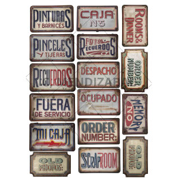 Papel de Arroz LETREROS VINTAGE 3 -136