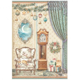 Expandir Papel de arroz A4 - THE NUTCRACKER - Reloj y silla