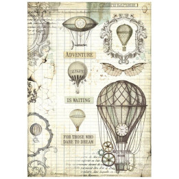 Papel de Arroz Voyages Fantastiques Globos A4*