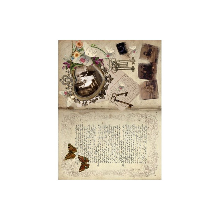 Papel de Arroz LIBRO VINTAGE*