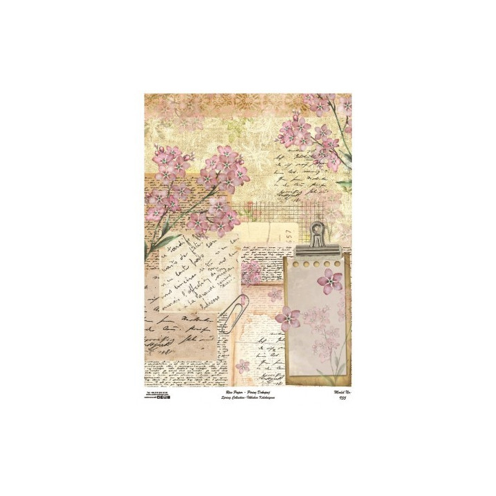 Papel De Arroz 568 PENSAMIENTOS FONDO BLANCO
