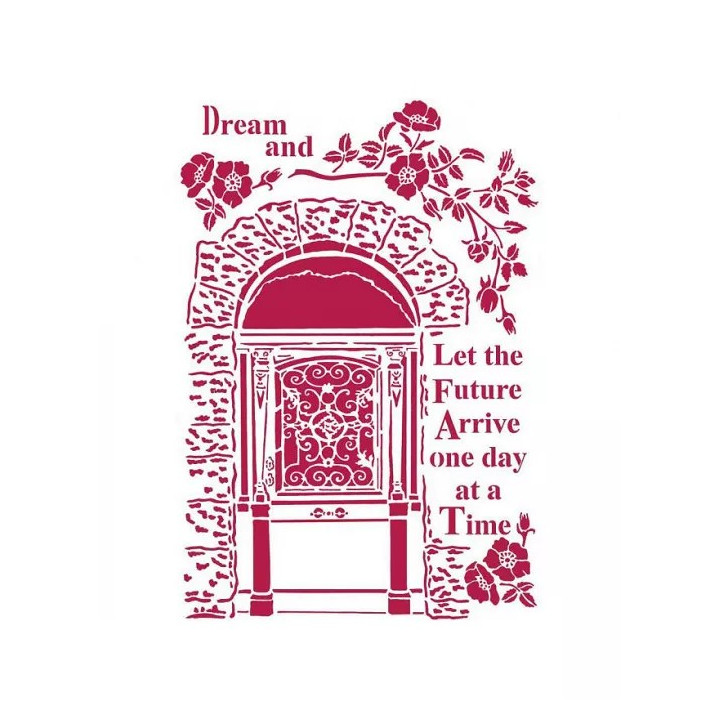 Stencil A4 Casa Granada Tapiceria Stamperia