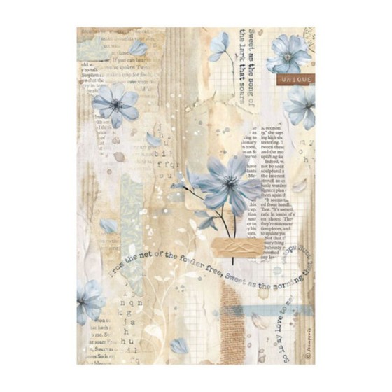 Secret Diary Papel de Arroz Flores A4 Stamperia*