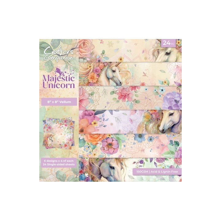 VELLUM Majestic Unicorn de 8x8 pulgadas (MU-VELPAD8)