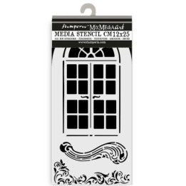 copy of STENCIL Stamperia 12x25cm ART OF TRAVELLING BRICKS