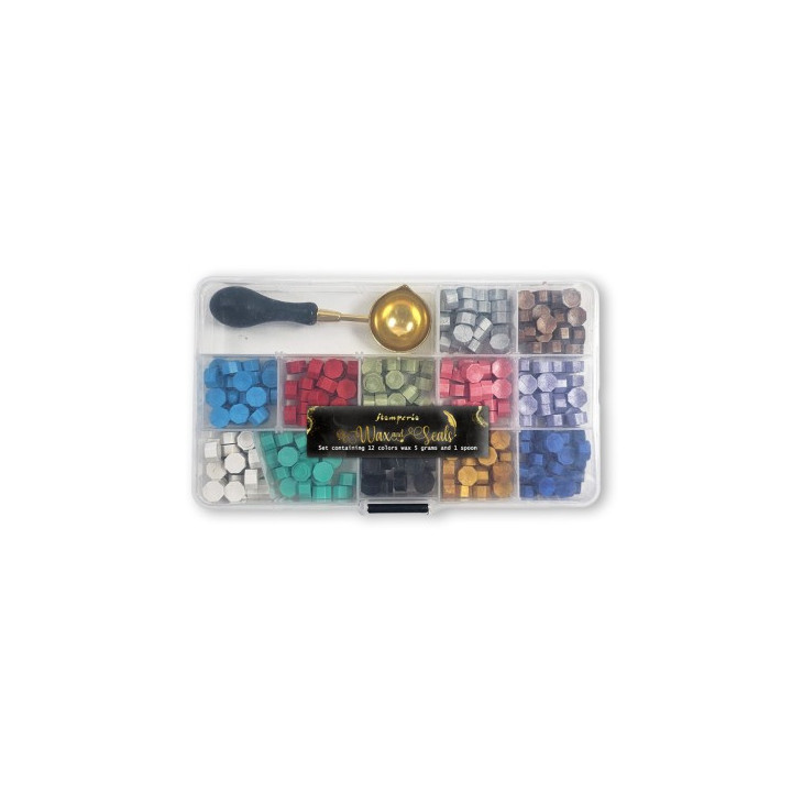 Conjunto de 12 cores de cera 5 g e colher