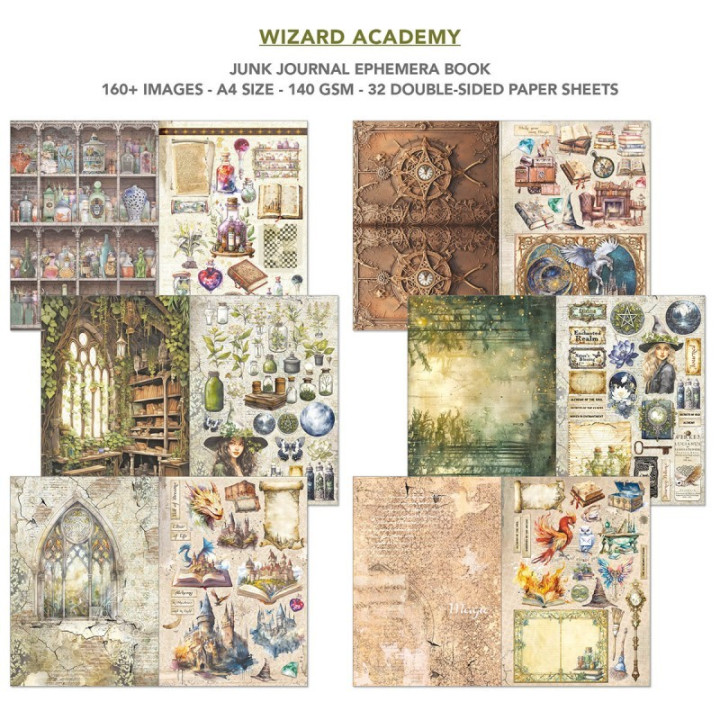 WIZARD ACADEMY Ephemera Book A4