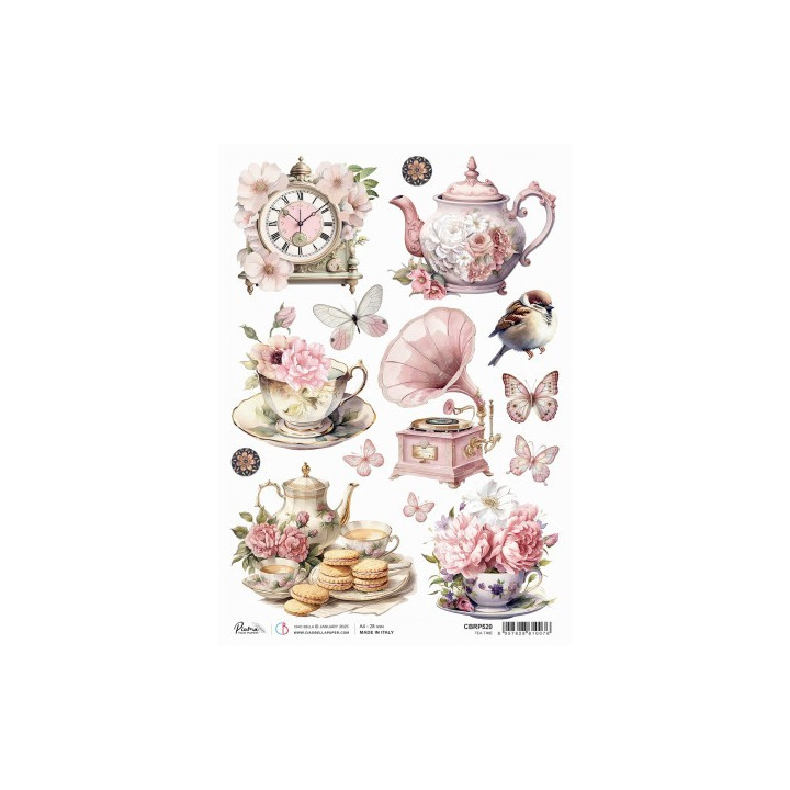 Rice Paper A4 Tea Time