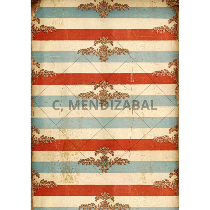 Papel de Arroz RAYAS BARROCAS 4