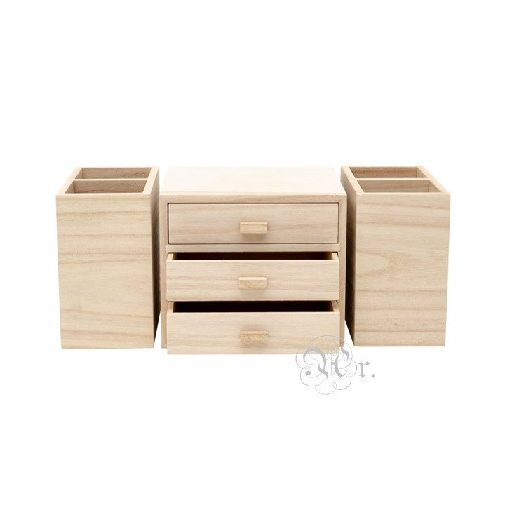 MUEBLE C/3 CAJONES + 4 COMP. 28X12X12CM