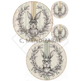 Papel de Arroz CONEJO VINTAGE 2