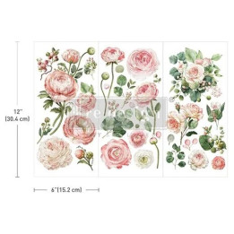 Blushing Blooms Transferes Pequenos 6x12 polegadas (3 unid.) (675585)