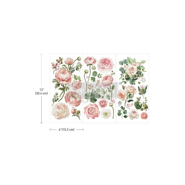 Blushing Blooms 6x12 polzades petites transferències (3 peces) (675585)