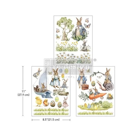 Bunny Trails 8,5x11 Inch Middy Transfers (3pcs) (675936)