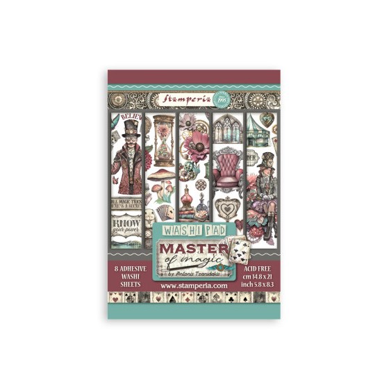 Washi pad 8 hojas A5 Master of Magic Stamperia