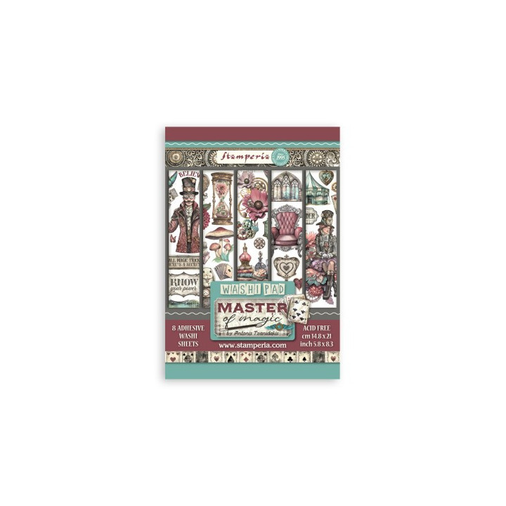 Washi pad 8 hojas A5 Master of Magic Stamperia