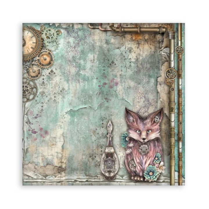 Maxi Block Papeles Scrap Stamperia 20 x20 Master of Magic 1 cara***